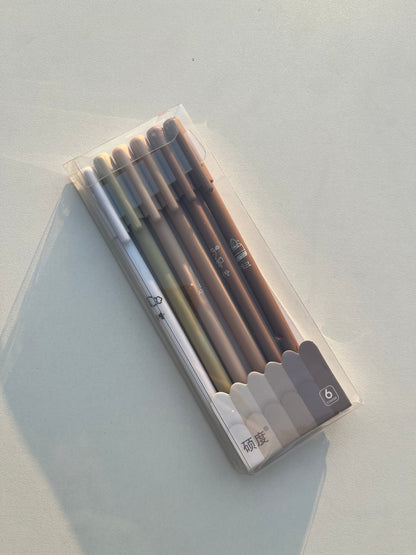 6pcs Set Pastel Colored Pens