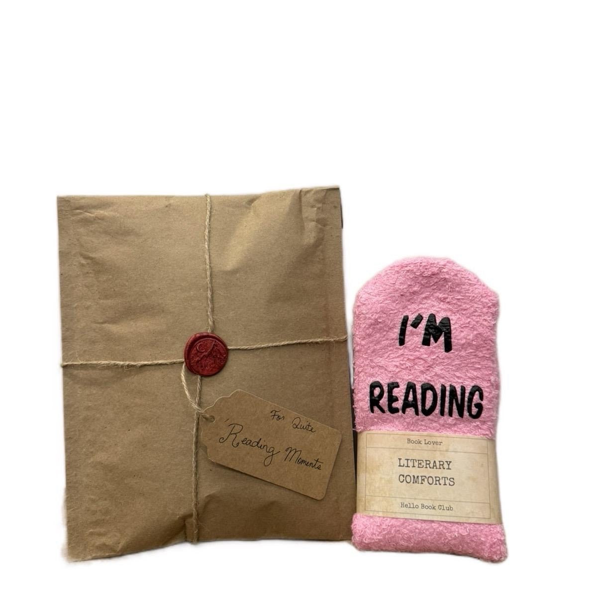 'SHHH! I'M READING' Novelty Socks - Comfortable and Cute All-Season Slipper Socks Simple Soft Fit Love Underwear