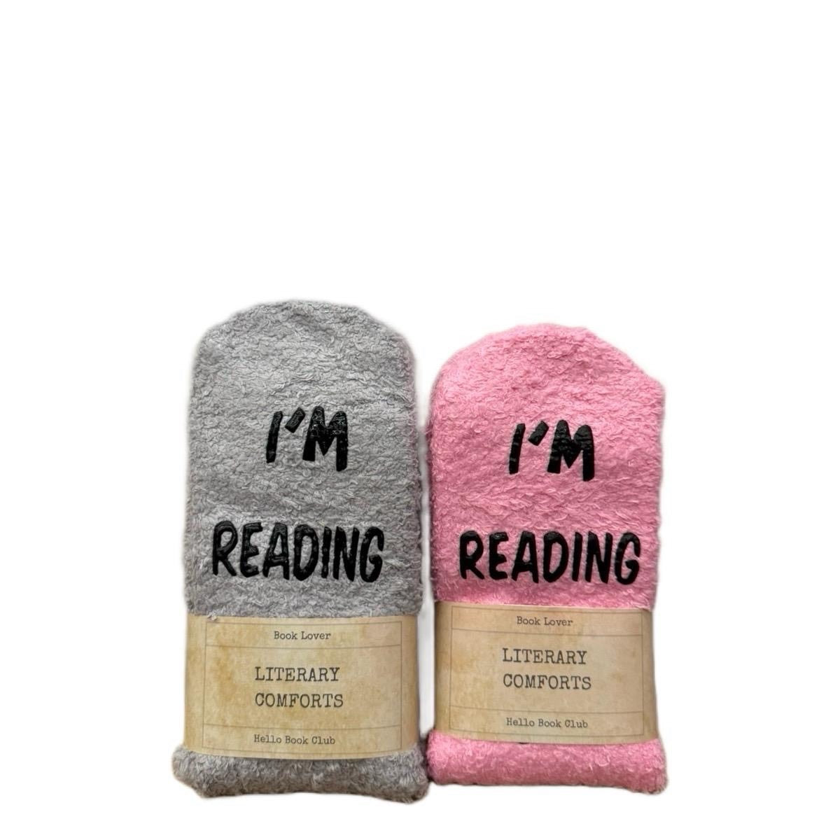 'SHHH! I'M READING' Novelty Socks - Comfortable and Cute All-Season Slipper Socks Simple Soft Fit Love Underwear