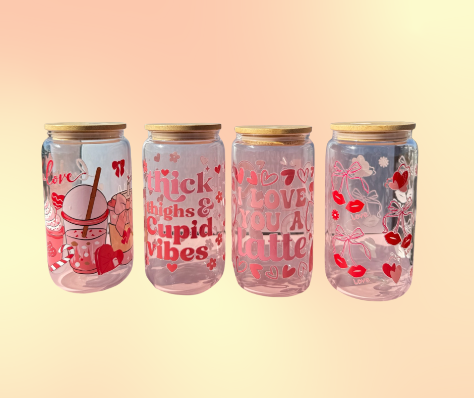 Valentines Glass Cup