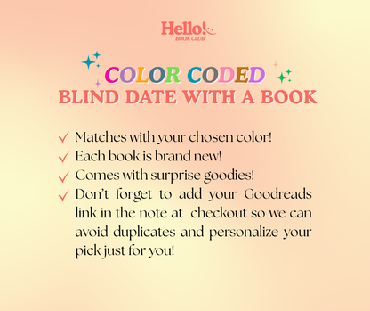 Color Coded Blind date with a New Book